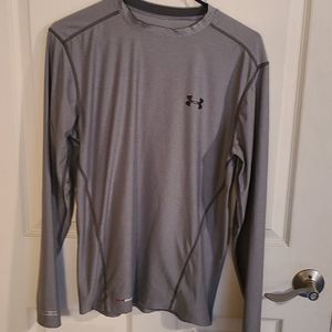 Gray Under Armour Heat Gear Long Sleeve Tee